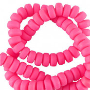 Polymer Perlen Rondell 7mm - Bright pink